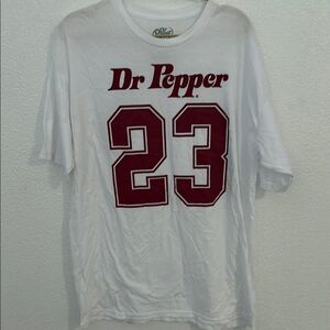 NEW-Mens Dr Pepper White Graphic T-Shirt-size XL